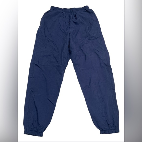Nike Vintage 90’s Nylon Windbreaker Lined Jogger Track Pants with Zipper Hems L - Picture 1 of 6